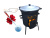 картинка Казан 10 литров, печь "Народная" с дверцей 2 мм + подарок от магазина Vsekazany.com