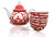картинка Чайный сервиз красный "Пахта" малый с пиалами от магазина Vsekazany.com