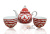 картинка Чайный сервиз красный "Пахта" малый с пиалами от магазина Vsekazany.com