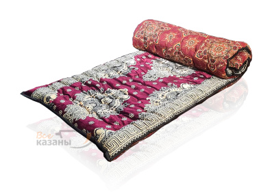 картинка Курпача красная  в цветочек 195 см с подушками от магазина Vsekazany.com