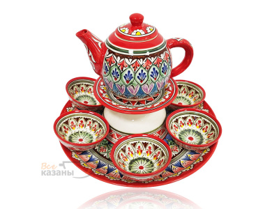 картинка Чайный набор Накша красный 36 см (1,25л) от магазина Vsekazany.com