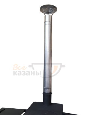 картинка Печь варочно-отопительная эксклюзив VSEKAZANY с дымоходом и термометром, для казанов до 16л от магазина Vsekazany.com