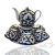 картинка Чайный сервиз синий "Пахта" средний с пиалами от магазина Vsekazany.com