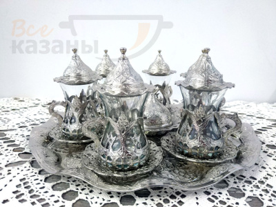 картинка Набор Армуд подарочный серебряный с подносом от магазина Vsekazany.com