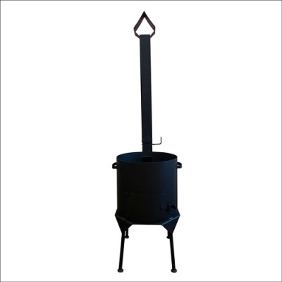 картинка Казан 10 литров, печь "Премиум с дымоходом" 3 мм + подарок от магазина Vsekazany.com