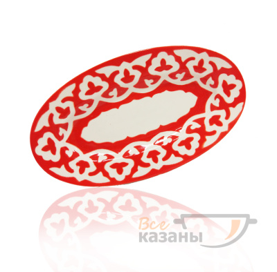 картинка Тарелка овальная 215 мм красная от магазина Vsekazany.com