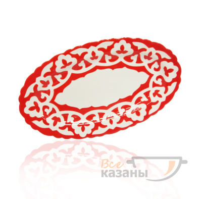 картинка Тарелка овальная рифлёная 290 мм красная от магазина Vsekazany.com