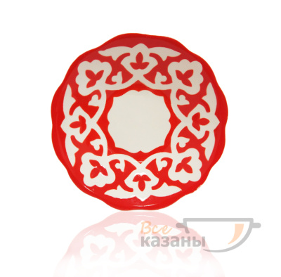 картинка Тарелка круглая рифлёная 130 мм красная от магазина Vsekazany.com