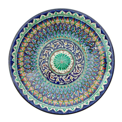 картинка Блюдо для плова глубокое "Риштан" 34 см от магазина Vsekazany.com