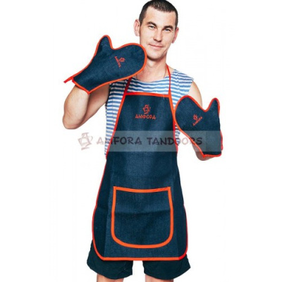 картинка Набор «Тандыр-МАN!!!» (фартук, 2 рукавицы) от магазина Vsekazany.com