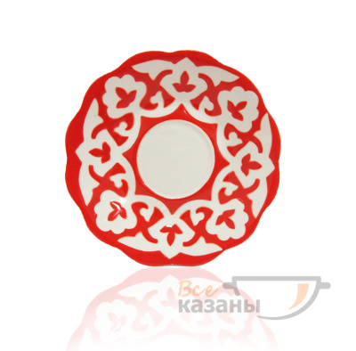 картинка Тарелка круглая рифлёная 125 мм красная от магазина Vsekazany.com