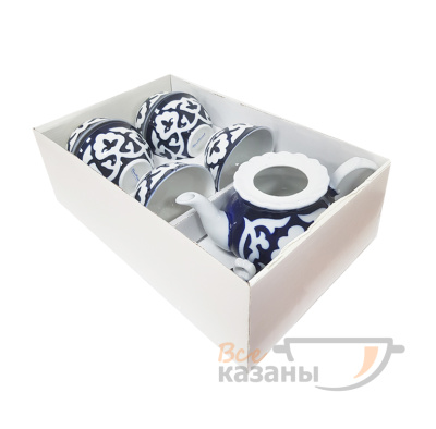 картинка Подарочный чайный сервиз синий от магазина Vsekazany.com