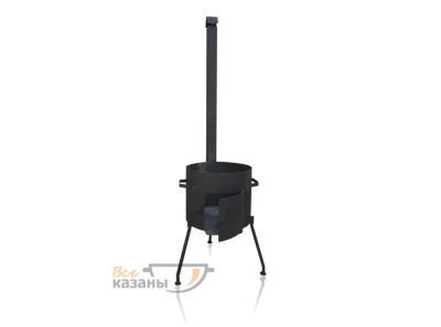 картинка Печь для казана "Народная с дымоходом" 16 литров 2 мм от магазина Vsekazany.com